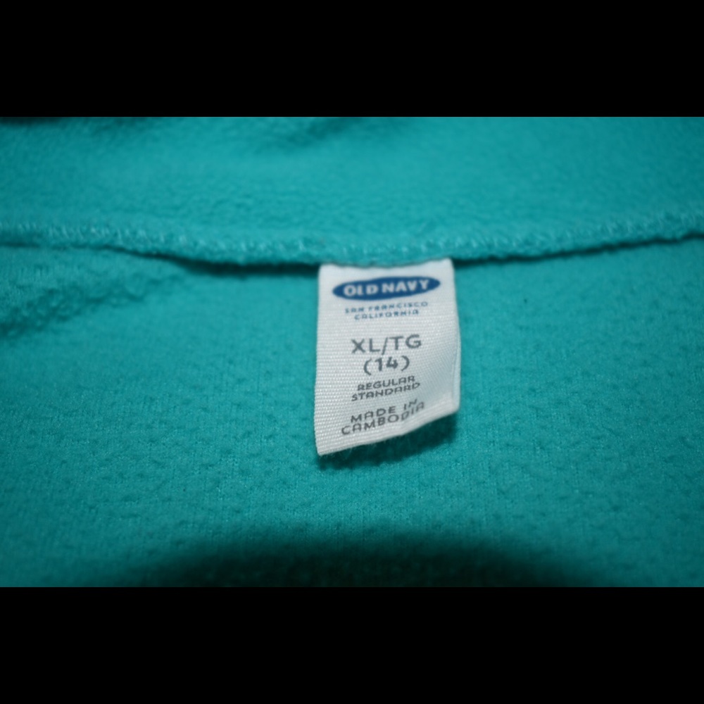 Old navy half zipped turquoise pullover - Picture 3 of 3